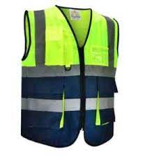 Empiral Dazzle Polyester Dual Color Heavy Duty Safety Vest with Zipper